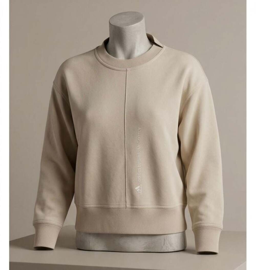 Adidas by Stella McCartney French Terry Cropped Crew Neck Sweatshirt